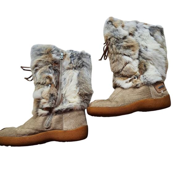 Pajar Genuine Fur Quality Premium Winter Boots Rabbit Fur Deer Hair Size 40 - Picture 1 of 12